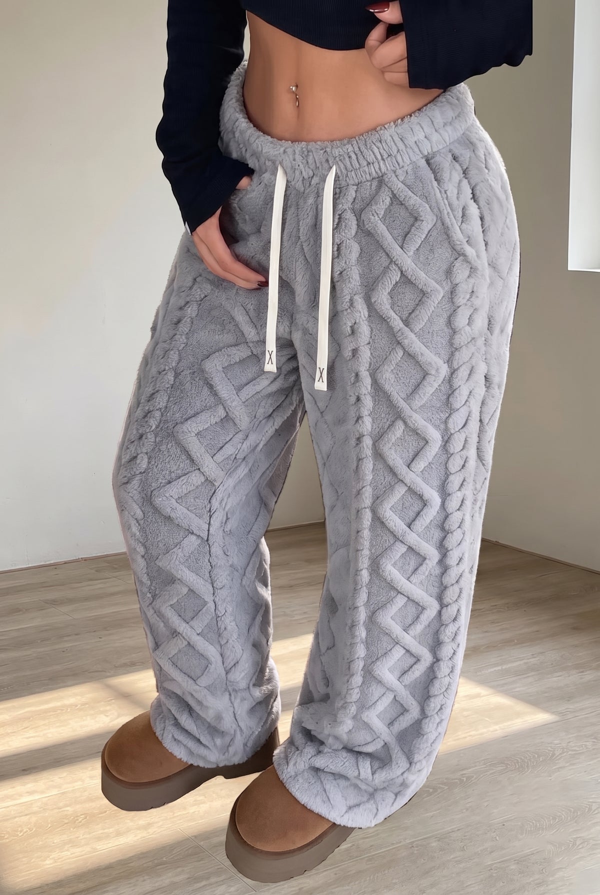 Agerola fleece pant in gray