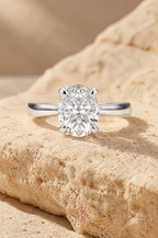 Taormina solitaire ring, on travertine