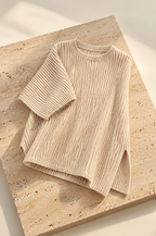 Camogli knit pullover, on travertine