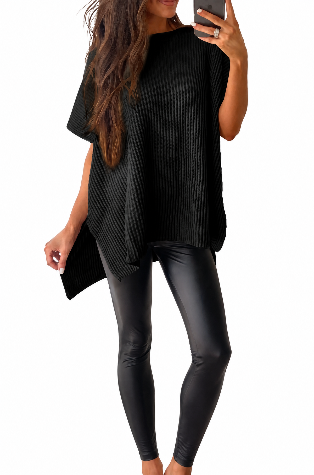 Camogli knit pullover in Black
