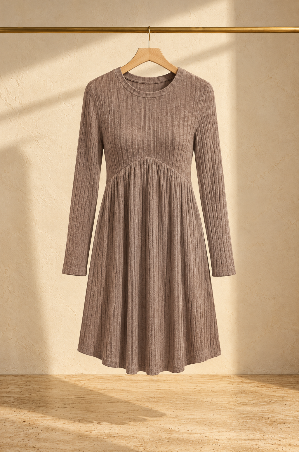 Sperlonga sweater dress, khaki, on a rail