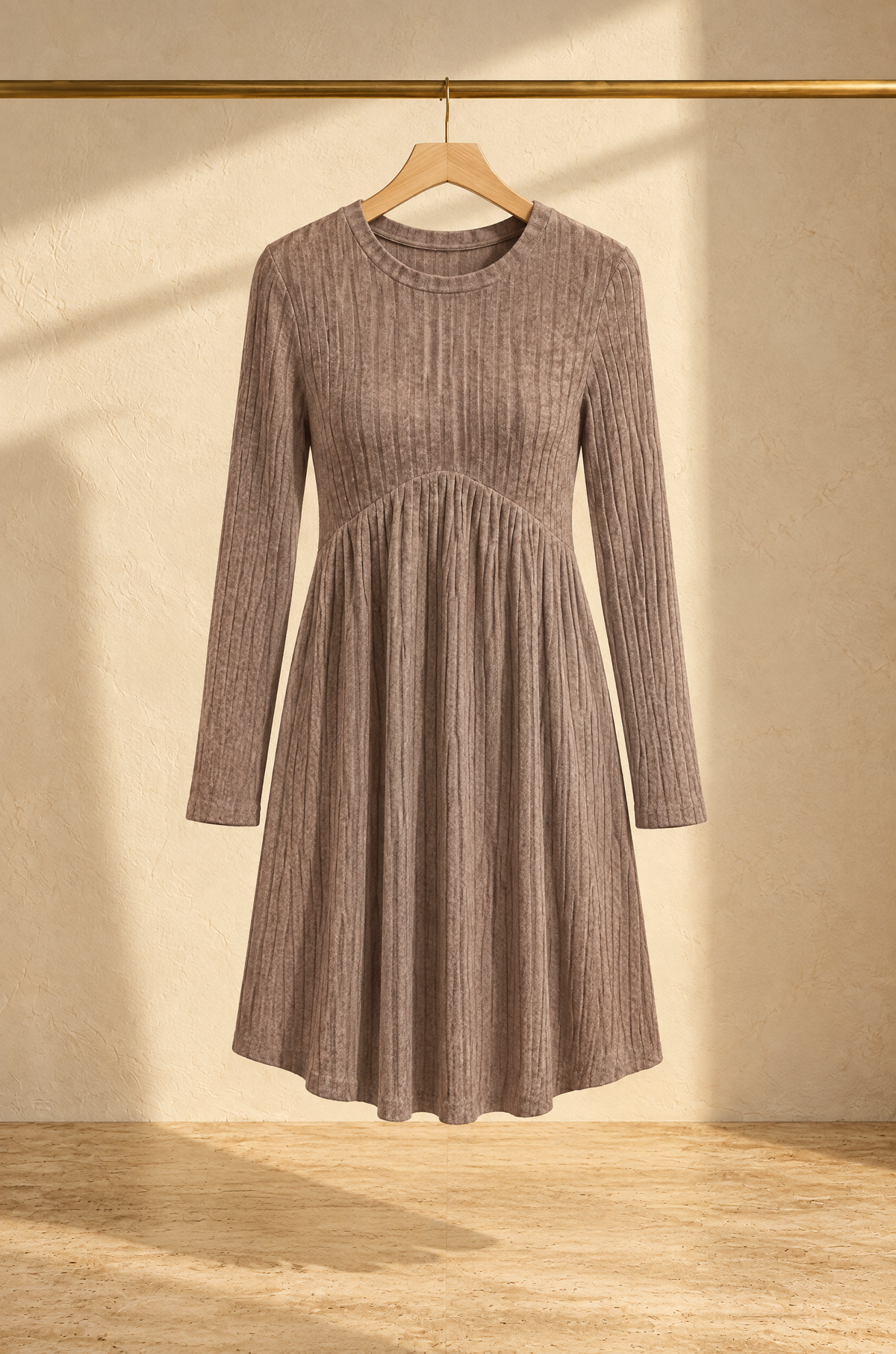 Sperlonga sweater dress, khaki, on a rail