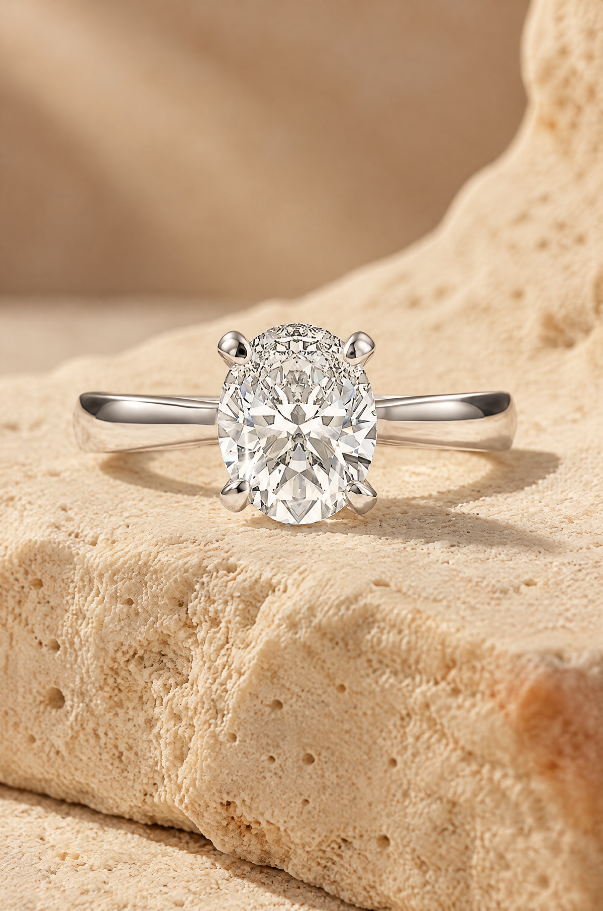 Taormina solitaire ring in Oval Solitaire