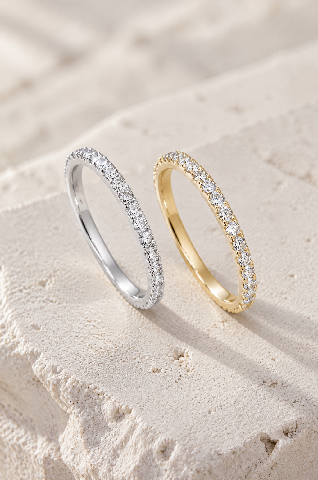 Vernazza eternity band in silver and gold