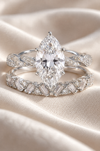 Palinuro marquise ring set, marquise detail