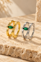 Cefalù ring cover in gold and silver