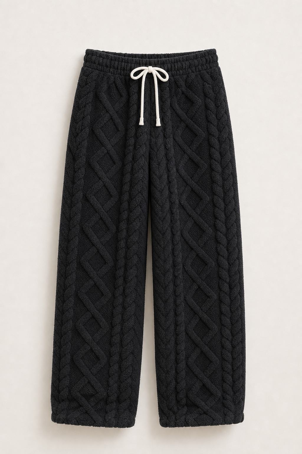 Agerola fleece pant in black, on white