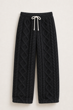 Agerola fleece pant in black, on white