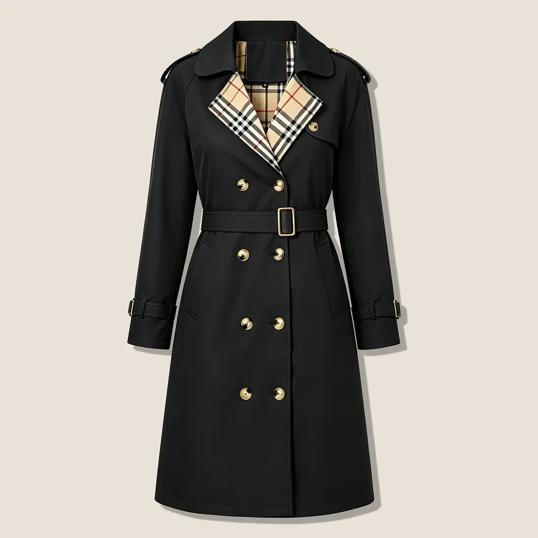 Ravello trench coat in Black