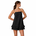 Praiano eyelet romper in Black