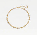Spina barbed choker, gold finish