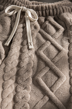 Agerola fleece pant, cable texture detail