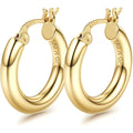 Ischia chunky hoop earrings in gold, 25mm