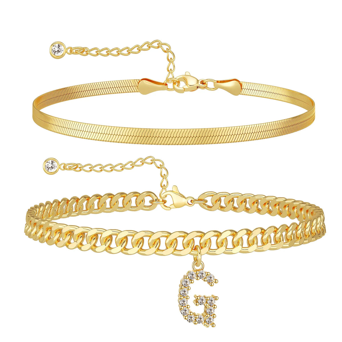 Marea initial anklet set — letter G