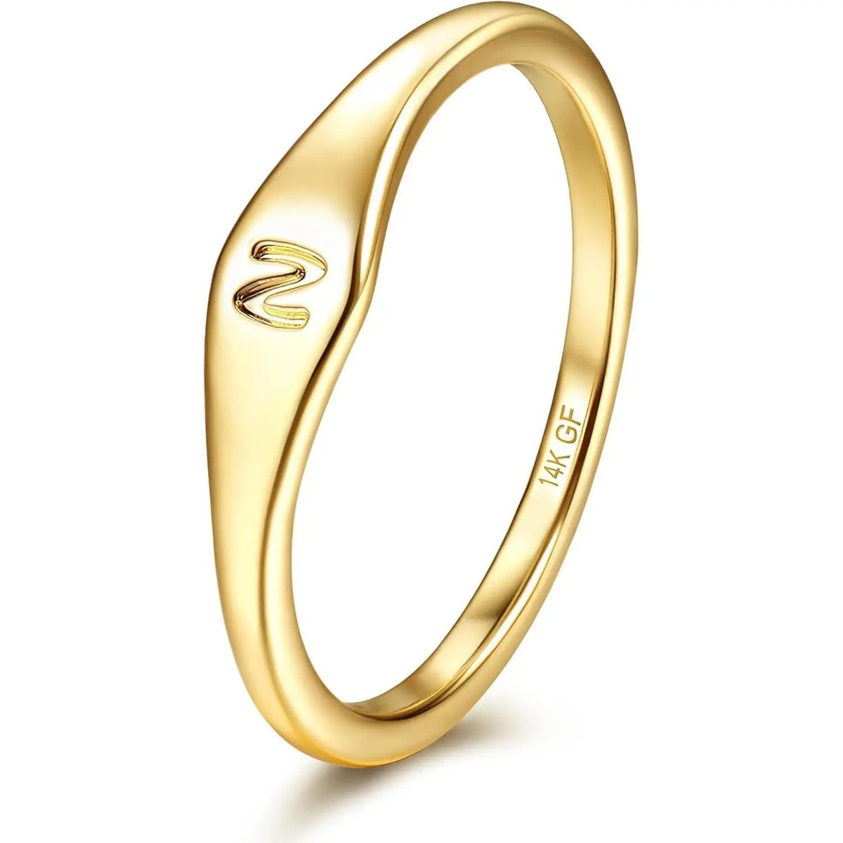 Lettera initial ring — letter N