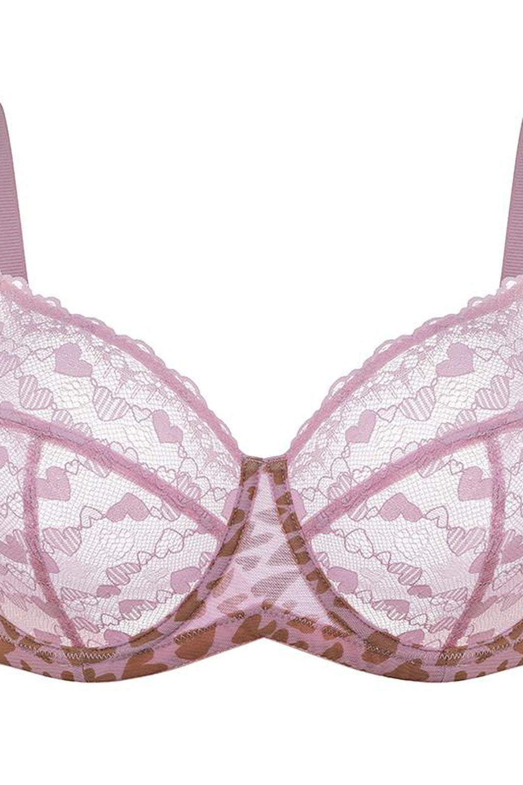 Cuore heart lace bra in purple
