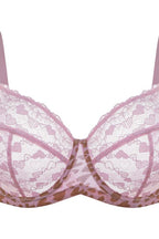 Cuore heart lace bra in purple