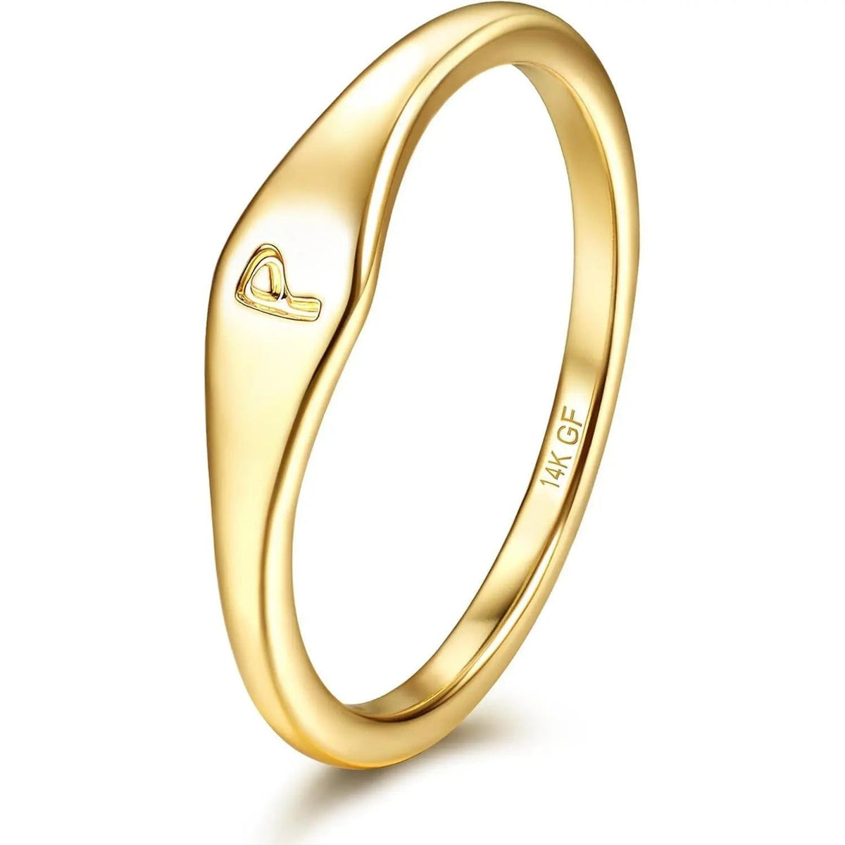 Lettera initial ring — letter P