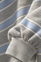 Minori stripe set, cuff detail