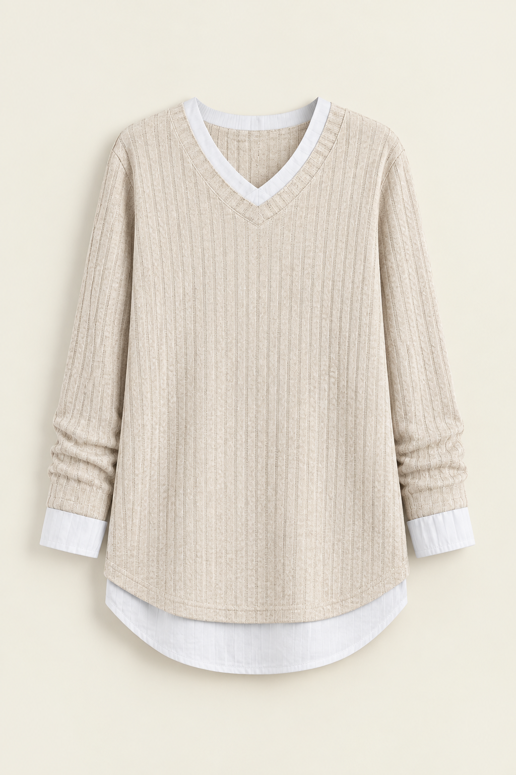 Furore tunic sweater, on white