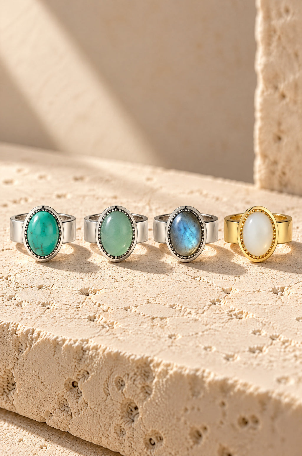 Giglio ring cover in all four stones
