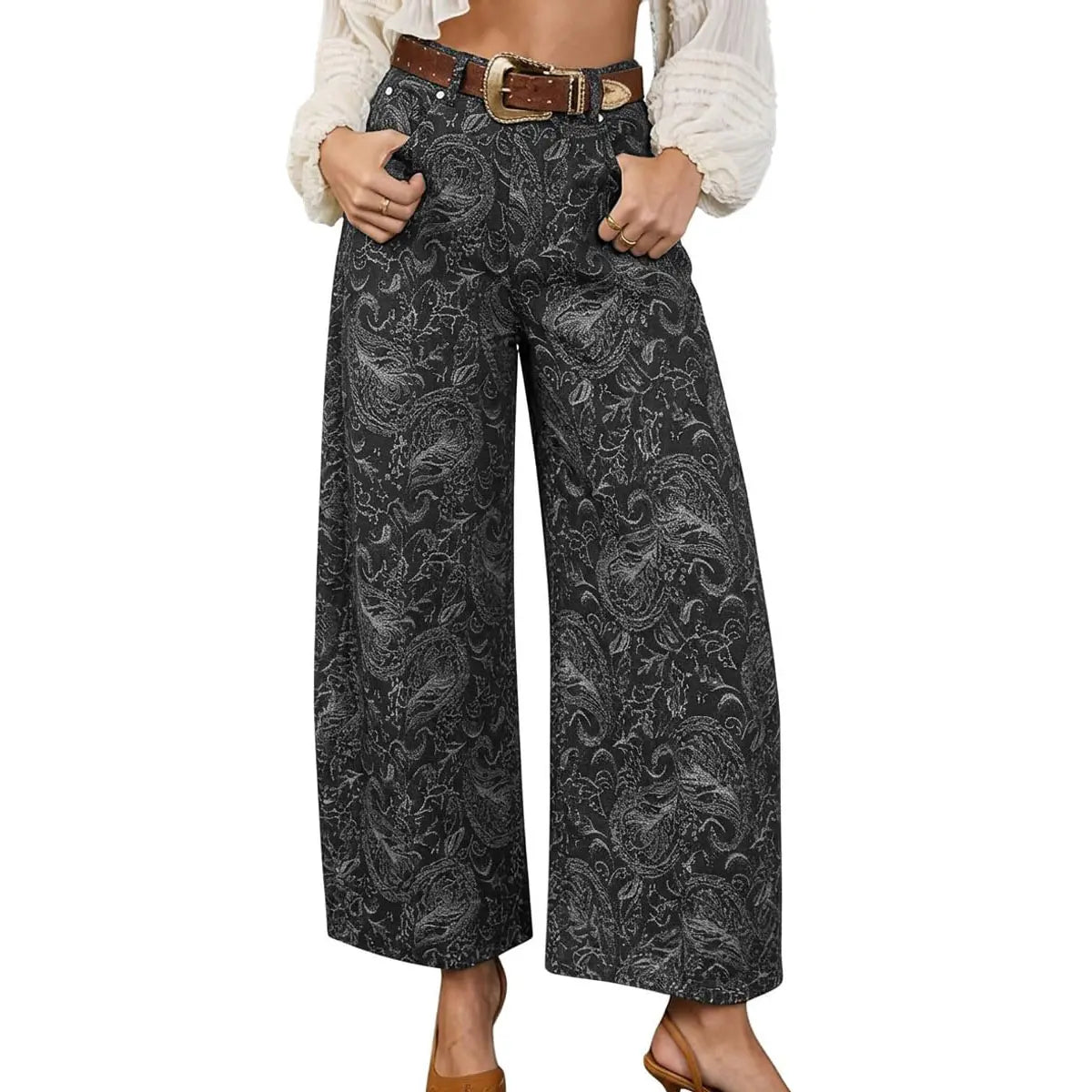 Maiori barrel jean in Black