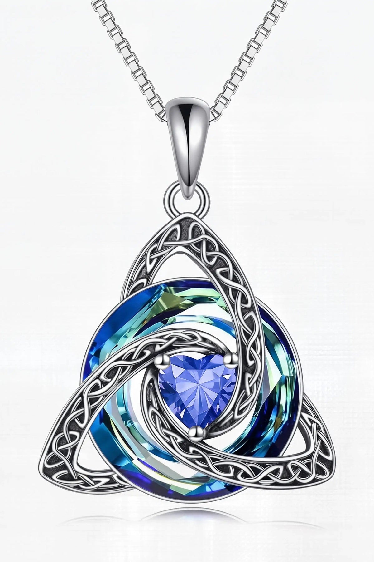 Nodo knot necklace, December tanzanite birthstone