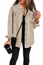 Cilento denim shacket in Khaki