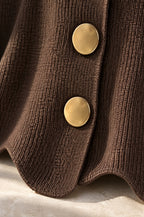 Gaeta cardigan, gold button detail