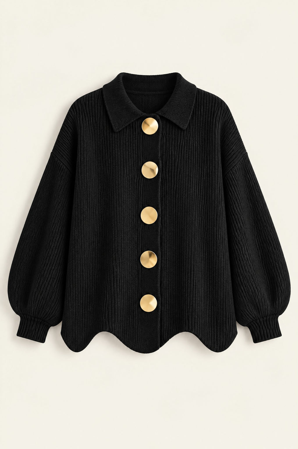 Gaeta cardigan, black, flat