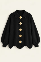 Gaeta cardigan, black, flat
