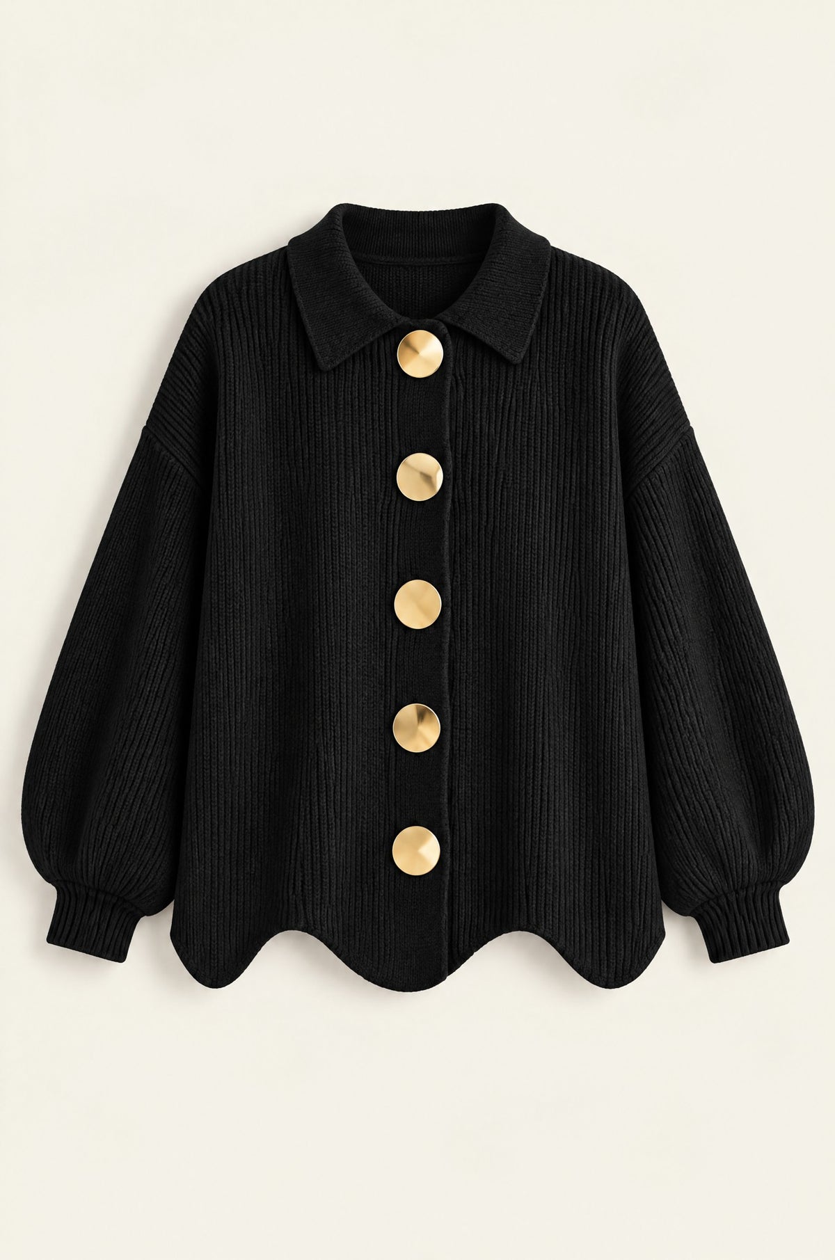 Gaeta cardigan, black, flat