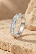 Recco moissanite band in Silver