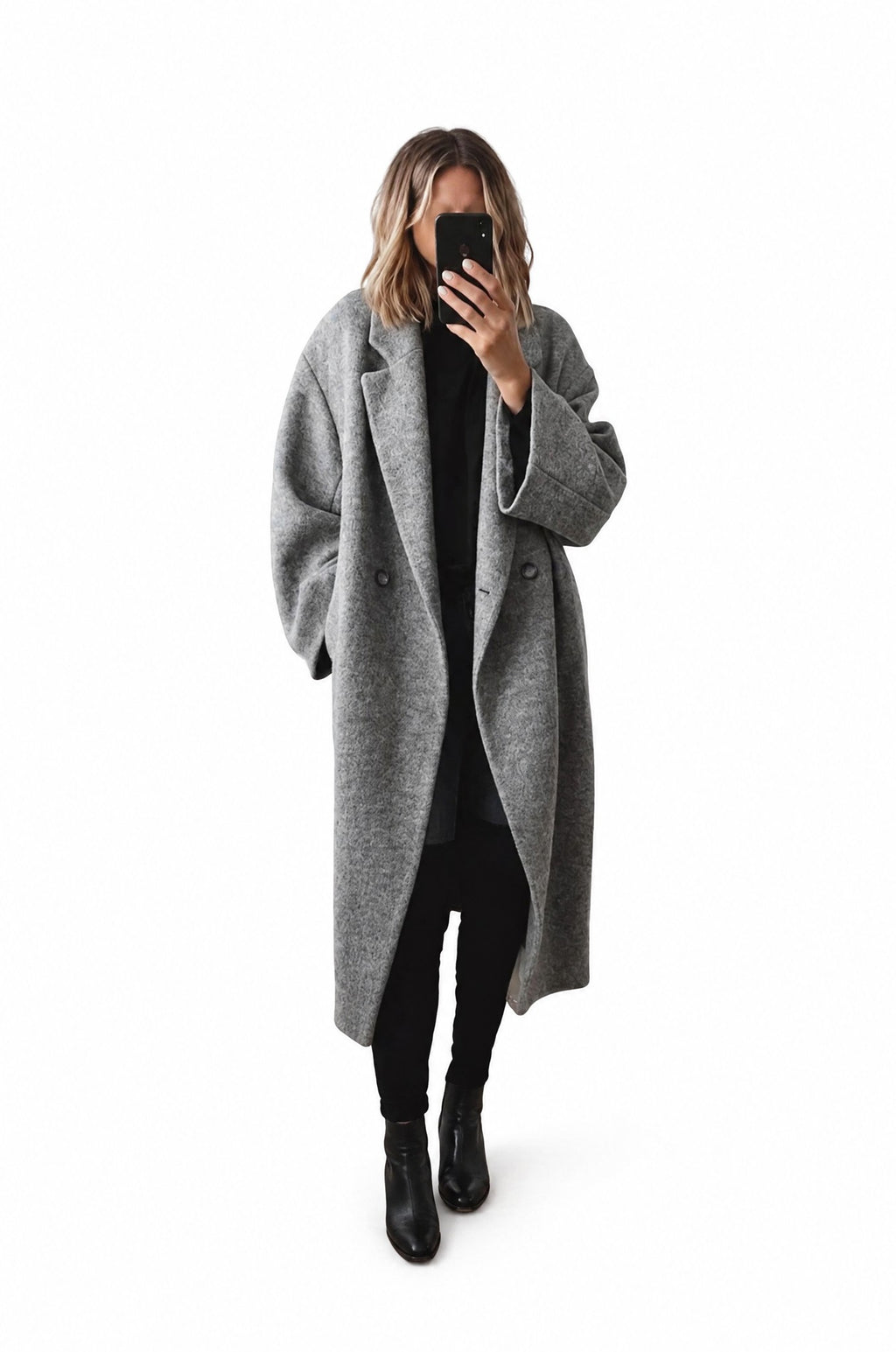 Sapri long coat in Grey