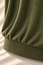 Scilla batwing top, hem band detail