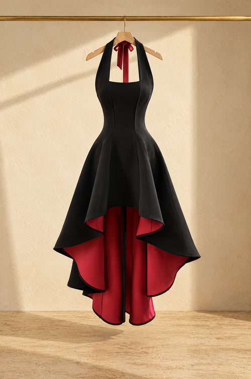 Arienzo halter dress, on a rail