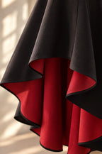 Arienzo halter dress, red lining detail