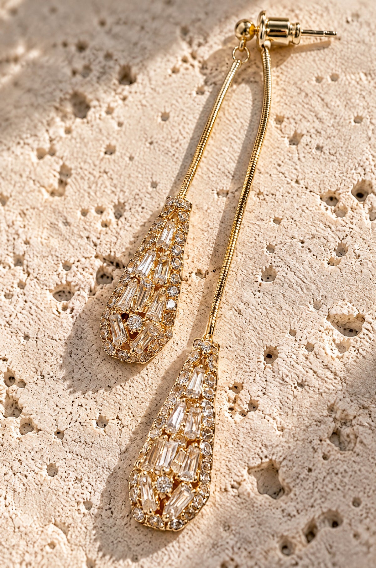 Fornillo drop earrings, crystal teardrop detail