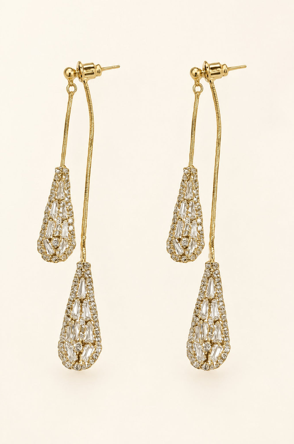 Fornillo drop earrings, gold