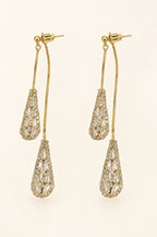 Fornillo drop earrings, gold