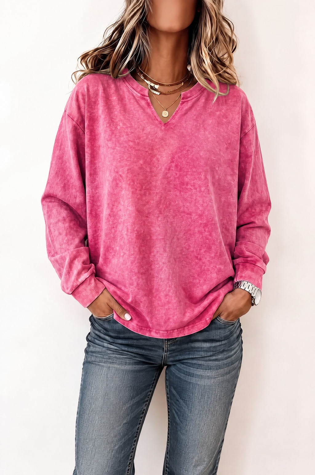 Nocelle washed sweatshirt in Raspberry
