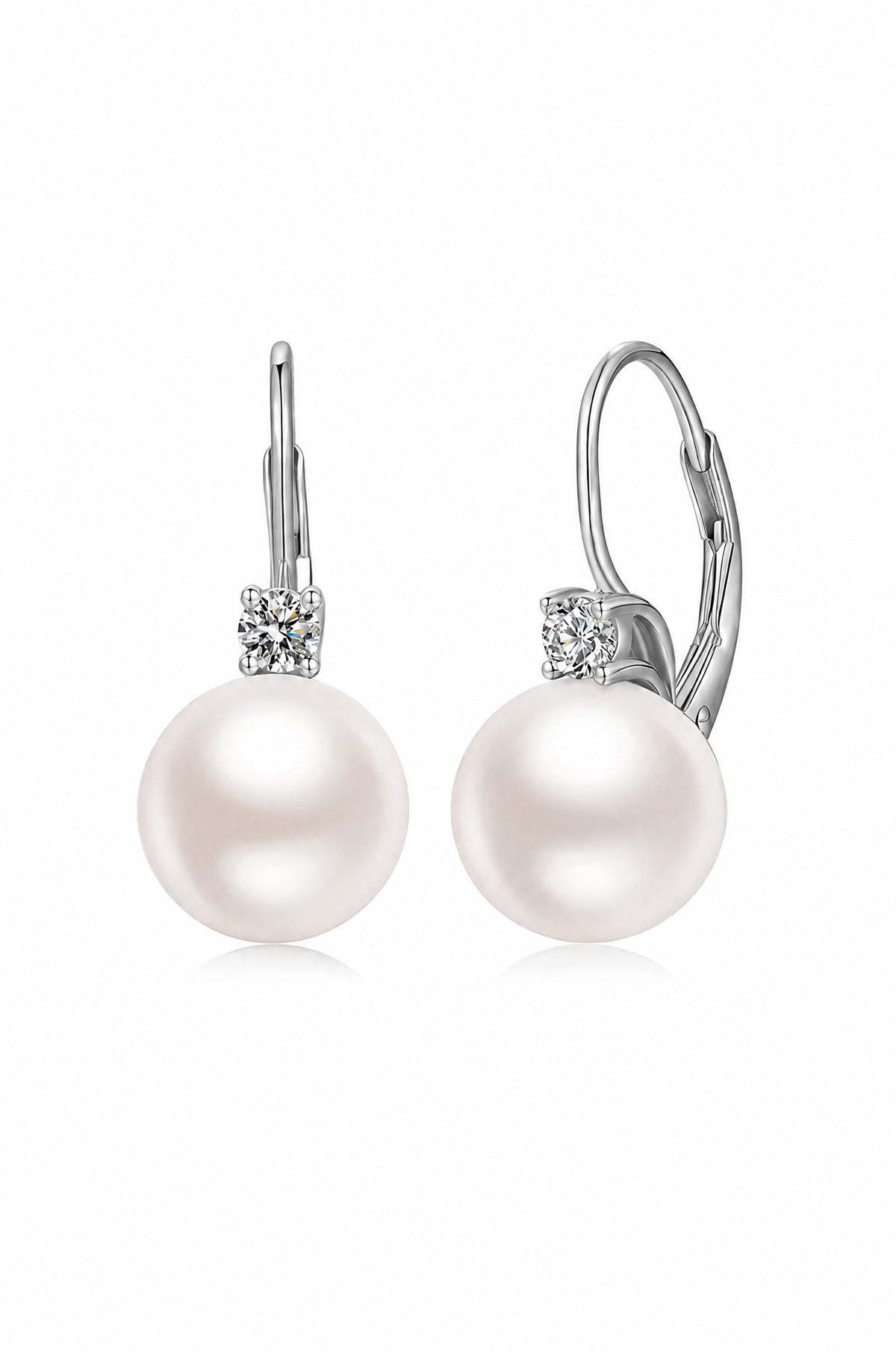 Panarea pearl drop earrings in White Gold