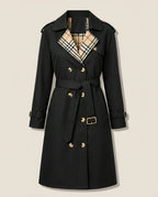 Ravello trench coat on a plain off-white background