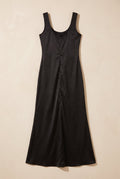 Sera satin gown in black, catalog hero