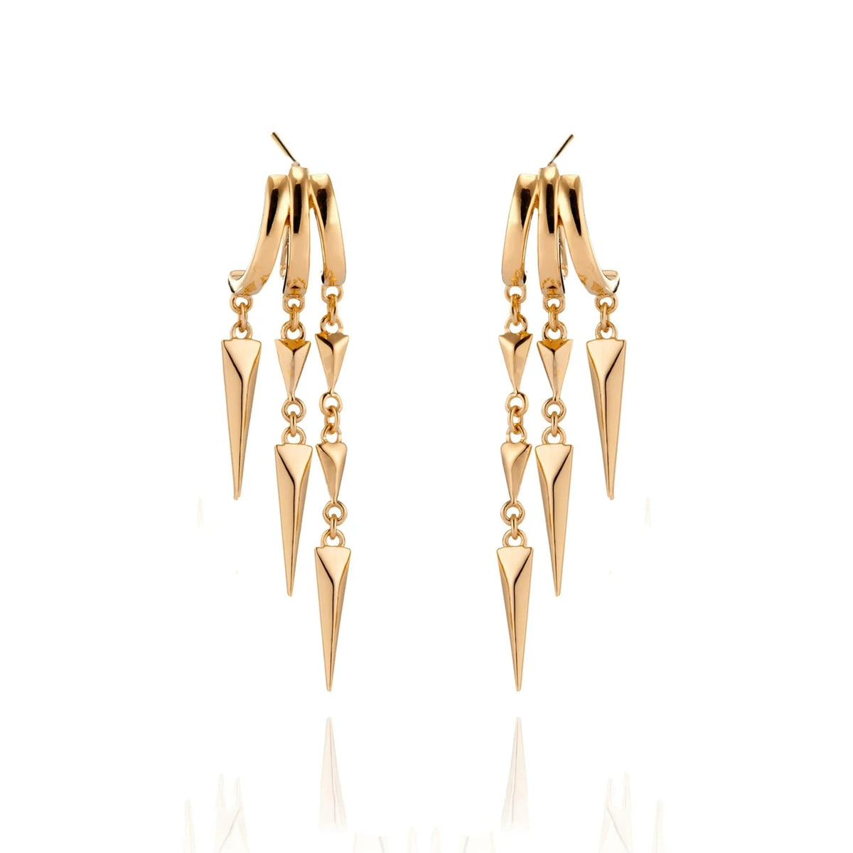 Cascata tassel earrings in Metal Rivet-Gold